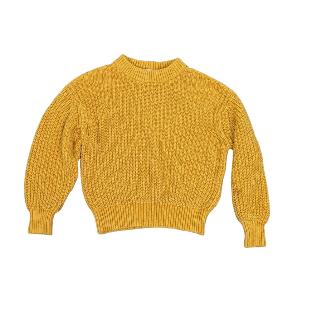 Aritzia Wilfred Gold Salette Chenille Sweater Small